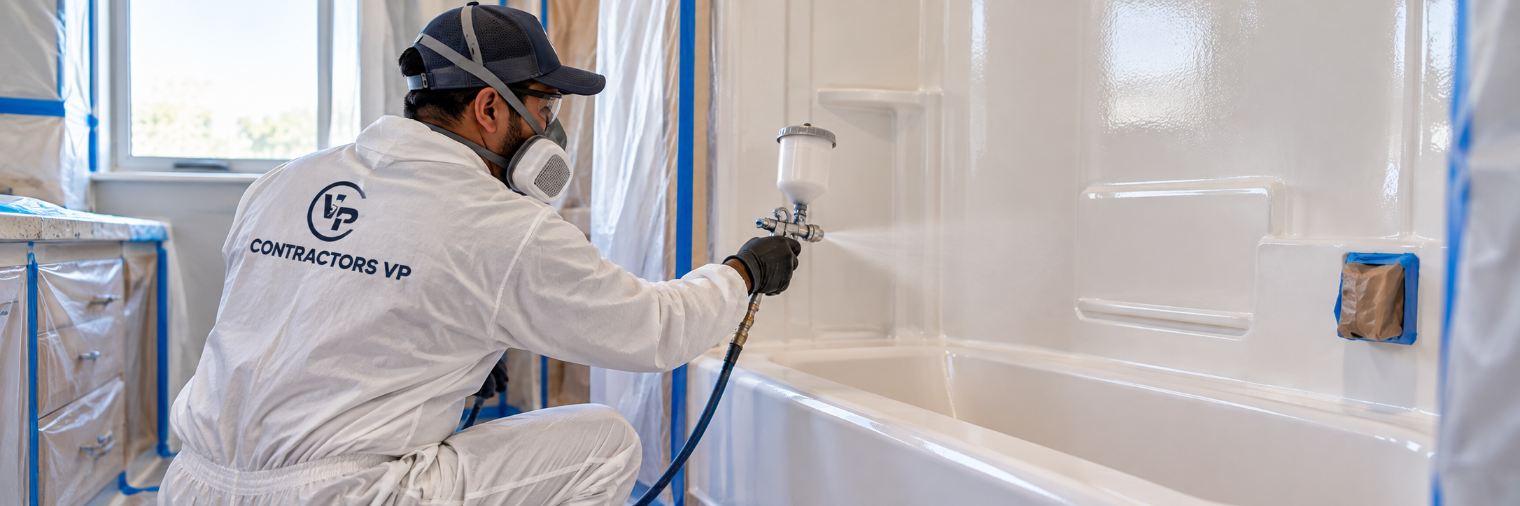 Professional bathtub and countertop resurfacing